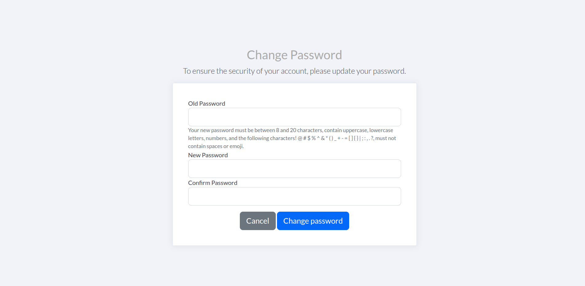 Change Password